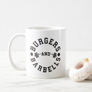 Burgers and Barbells - Funny Workout Motivierend Kaffeetasse
