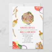 Burgers and Bottles Hamburger Baby Show Einladung (Vorderseite)