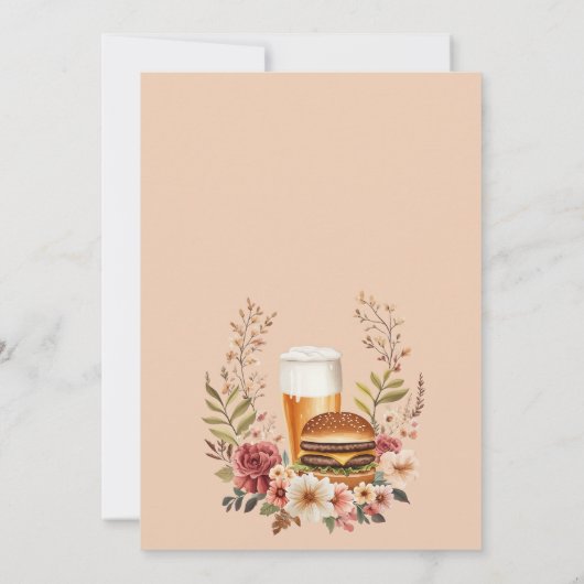 Burgers and Brews Couples Einladung (Rückseite)