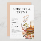 Burgers and Brews Couples Einladung (Vorne/Hinten)
