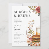 Burgers and Brews Couples Einladung (Vorderseite)