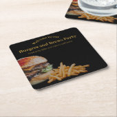 Burgers and Brews Party Rechteckiger Pappuntersetzer (angewinkelt)