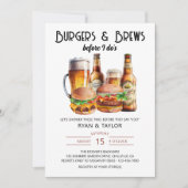 Burgers and Brews Summer GRILLEN Polterabend Einladung (Vorderseite)