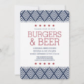 Burgers & Beer Probe Dinner Einladung (Vorderseite)