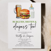Burgers Brews and Diapers auch! Babyparty