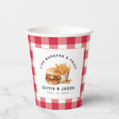 Burgers & Fries Picnic Polterabend Pappbecher (Vorderseite)