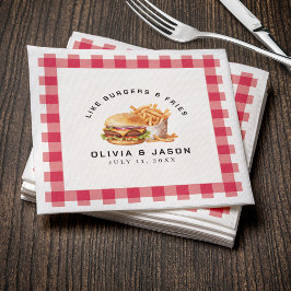 Burgers & Fries Picnic Polterabend Serviette