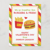 Burgers & Fries Valentine's Cards Postkarte (Vorderseite)