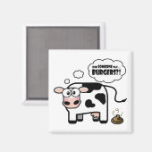 Burgers? Funny Cow Magnet (Vorderseite/Rückseite)