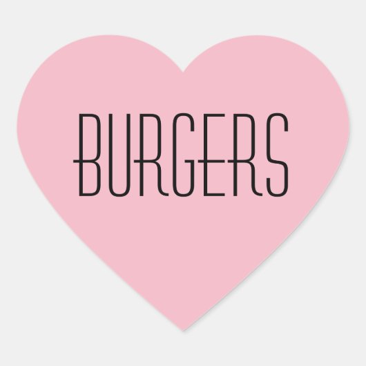 Burgers Heart Sticker (Vorderseite)