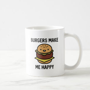 Burgers machen mich glücklich kaffeetasse