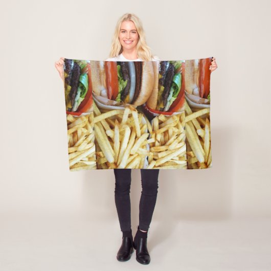 Burgers n Fries Fleecedecke (Beispiel)