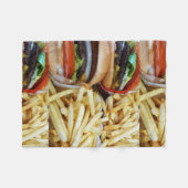 Burgers n Fries Fleecedecke (Vorderseite (Horizontal))