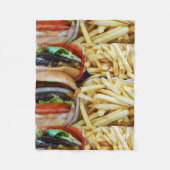Burgers n Fries Fleecedecke (Vorderseite)