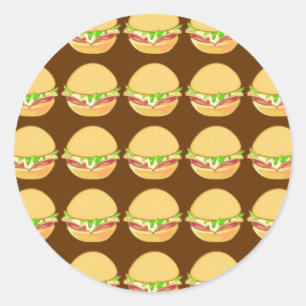 Burgers Runder Aufkleber