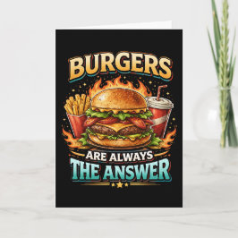 Burgers sind immer die Antwort Feiertagskarte