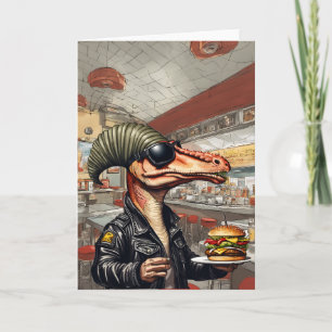 Burgersaurus Dinosaur-Karte Dankeskarte