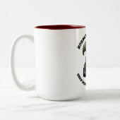 Burgersaurus Rex Dinosaur Zweifarbige Tasse (Links)