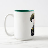 Burgersaurus Rex Dinosaur Zweifarbige Tasse (Links)