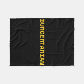 Burgertarian Funny Feinschmecker Burger Lover Hamb Fleecedecke (Vorderseite (Horizontal))