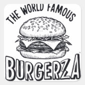 Burgerza Quadratischer Aufkleber (Vorderseite)