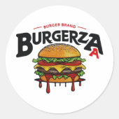 Burgerza Runder Aufkleber (Vorderseite)