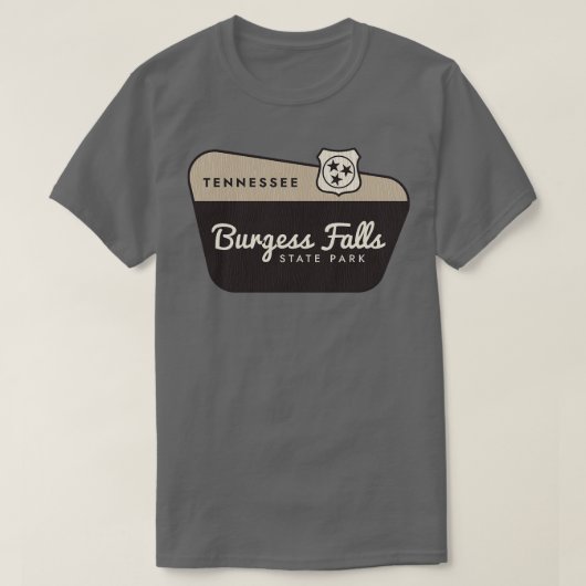 Burgess Falls Staat Park Tennessee Willkommenszeic T-Shirt (Design vorne)