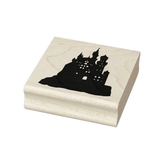 Burgfestung Silhouette Halloween Gummistempel (Stempel)