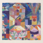 Burggarten - Paul Klee - Schal<br><div class="desc">Burggarten (Schlossgarten) (1919) von Paul Klee. Moderner Kunstschal. Abstrakte Blätter und Pflanze, Gebäude und geometrische Formen. Dieses digitale Bild des Kunstwerks wurde sorgfältig verbessert, um Helligkeit und Kontrast zu verbessern und die Auswirkungen des Alterns zu verringern. Original aus dem Kunstmuseum Basel Museum.</div>