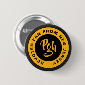 Burgh Fan Clasp Custom Black Gold Retro Button (Vorne & Hinten)