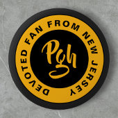 Burgh Fan Clasp Custom Black Gold Retro Button