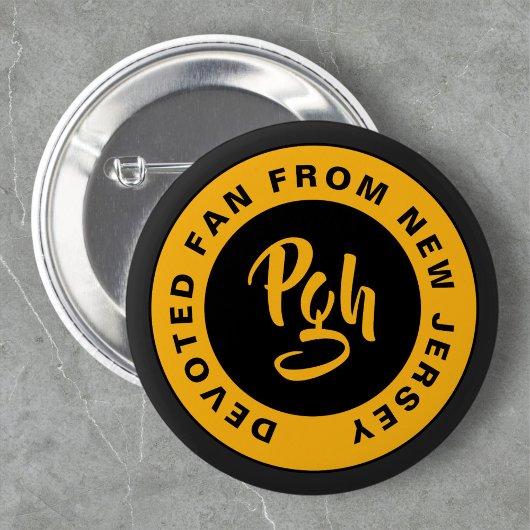 Burgh Fan Clasp Custom Black Gold Retro Button