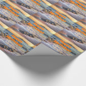 Burgh Island am Sundown, Happy Birthday Geschenkpapier (Ecke)