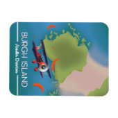 Burgh Island Devon Reiseplan Magnet (Horizontal)