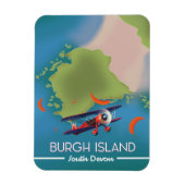 Burgh Island Devon Reiseplan Magnet (Vertikal)