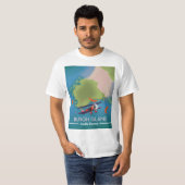 Burgh Island Devon Reiseplan T-Shirt (Vorne ganz)