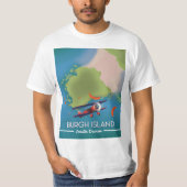 Burgh Island Devon Reiseplan T-Shirt (Vorderseite)