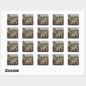 Burghof, 1762 quadratischer aufkleber (Blatt)