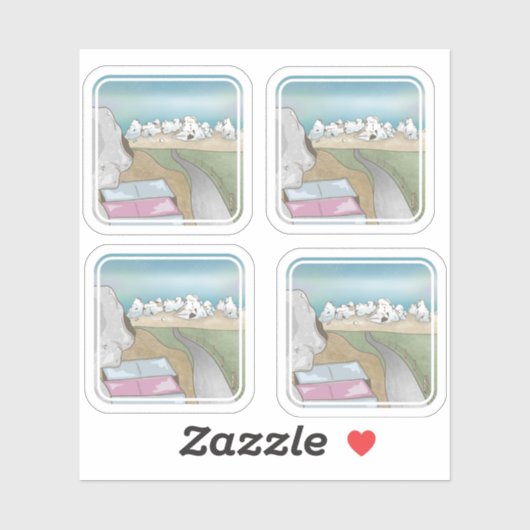 Burghügel boulding Neuseeland Aufkleber (Blatt)