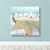 Burghügel boulding Neuseeland Leinwanddruck (Insitu (Holzboden))