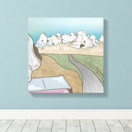 Burghügel boulding Neuseeland Leinwanddruck (Insitu (Holzboden))