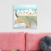 Burghügel boulding Neuseeland Leinwanddruck (Insitu (Wohnzimmer))