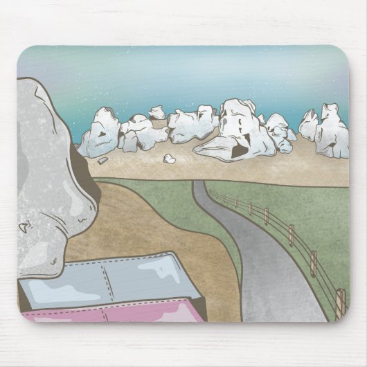 Burghügel boulding Neuseeland Mousepad (Vorne)