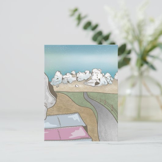 Burghügel boulding Neuseeland Postkarte (Stehend Vorderseite)