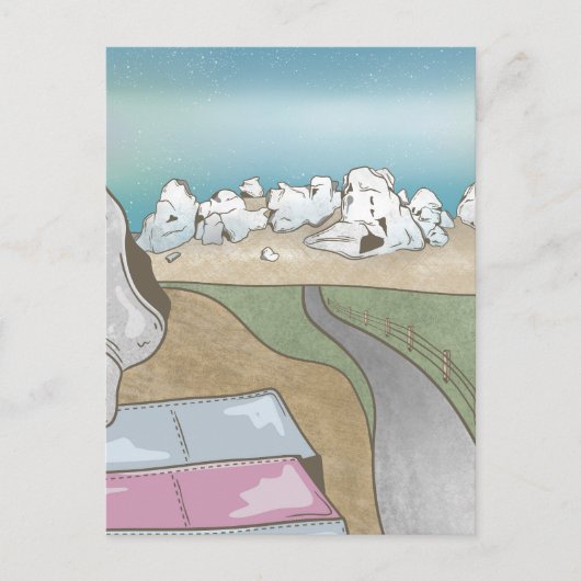 Burghügel boulding Neuseeland Postkarte (Vorderseite)