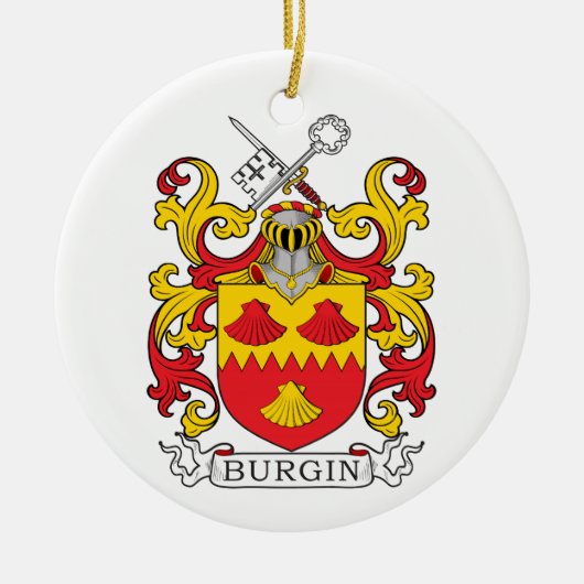 Burgin-Familienwappen Keramik Ornament (Vorne)