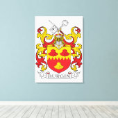 Burgin Familienwappen Leinwanddruck (Insitu (Holzboden))