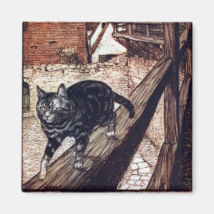 Burgkatze Rackham Illustration Magnet