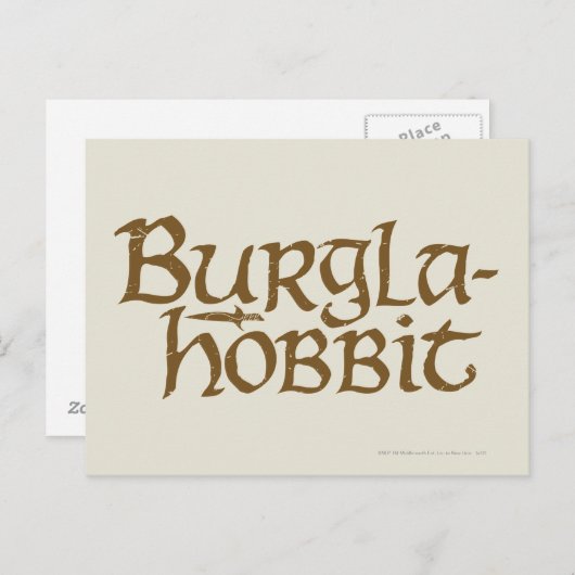 Burgla Hobbit Postkarte (Vorne/Hinten)