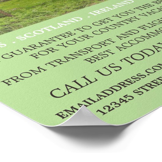 Burglandschaft, Reiseagentur Werbung Poster (Ecke)